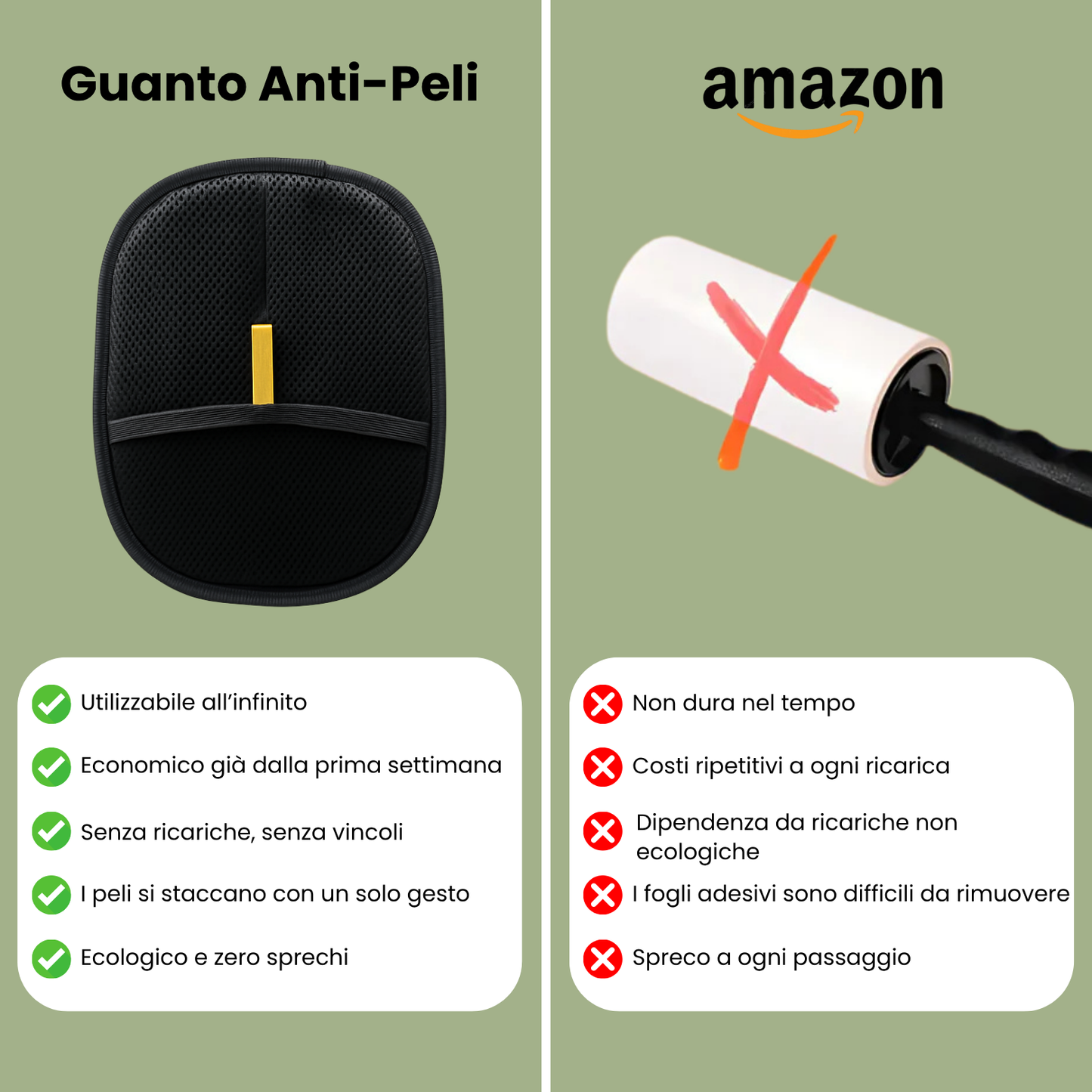 Guanto Anti-Peli Riutilizzabile & Ecologico
